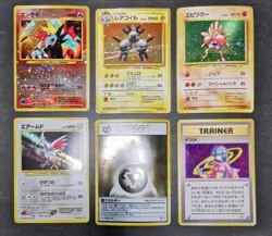 Pokemon card TCG Set of 6 Holo Reverse holo Old back Japanese Swirl ×4 Entei etc - Image 3