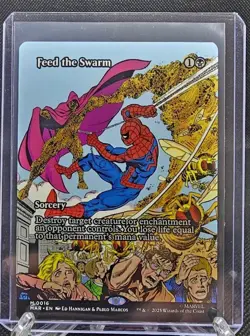 Feed the Swarm #16 FULL ART NM/M MTG Spiderman Magic Card Marvel Non-FOIL - Image 1