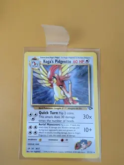 KOGA'S PIDGEOTTO 27/132 NON HOLO RARE - POKEMON GYM CHALLENGE TRADING CARD - Image 1