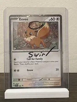 [SWIRL] Eevee 200 Cosmos Holo Scarlet & Violet Black Star Promo Card Pokemon NM - Image 1