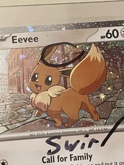 [SWIRL] Eevee 200 Cosmos Holo Scarlet & Violet Black Star Promo Card Pokemon NM - Image 2