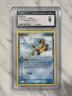 Squirtle 2006 POP Series 4 Graded 9 Pokemon Card - Image 1