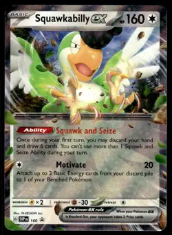 Pokemon TCG SV: Scarlet & Violet Promo Cards #160 Squawkabilly ex NM - Image 1
