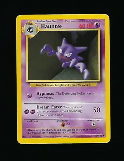 Pokemon Card Unlimited Edition Rare Non Holo Base Set 1999 Haunter 29/102 NM/M - Image 1