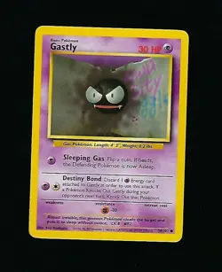 Gastly 50/102 - Pokemon Card Unlimited Edition Rare Non Holo Base Set 1999 - Image 1