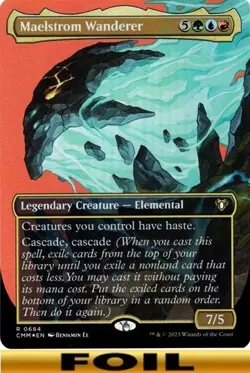 1x - Maelstrom Wanderer - FOIL BORDERLESS #684 - Commander Masters - NM MTG - Image 1