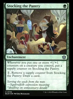 Stocking the Pantry (foil) Bloomburrow NM+ *Mythic Relics* - Image 1