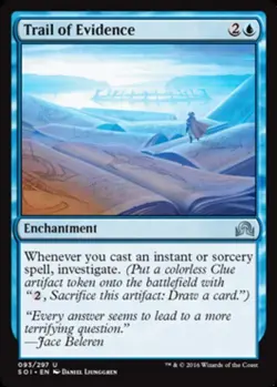 1x Trail of Evidence - Foil NM-Mint, English Shadows Over Innistrad MTG Magic - Image 1