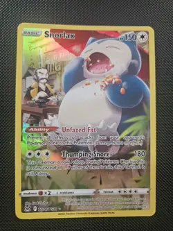 Pokemon TCG Snorlax Trainer Gallery TG10/TG30 Lost Origin Holo Ultra Rare - Image 1