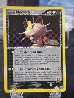 Pokemon Rocket's Meowth 46/109 EX Team Rocket Returns Reverse Holo Rare (LP) - Image 1