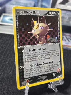 Pokemon Rocket's Meowth 46/109 EX Team Rocket Returns Reverse Holo Rare (LP) - Image 3