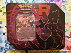 Pokemon TCG Team Rocket Mewtwo Destined Rivals Tin Brand New Factory Sealed - Image 1