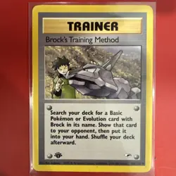 1st Edition Pokemon TCG Gym Heroes Brock's Training Method 106/132 Regular MINT - Image 1
