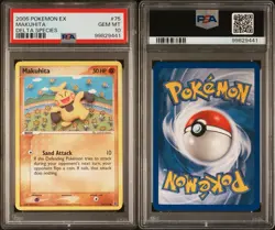 PSA 10 Makuhita EX Delta Species 75 Pokemon Regular Common Gem Mint 💎 LOW POP 9 - Image 1