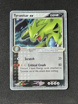 ◓Tyranitar ex 17/17 Pop Series 1 2004 - Pokemon TCG Holo Ultra Rare*LP◓ - Image 2
