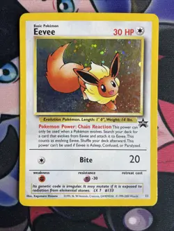 Pokemon TCG Black Star Promo Eevee # 11 Holo LP - Image 1