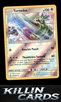 Reverse Holofoil Tornadus 178/236 Pokemon Uncommon SM - Unified Minds Card NM - Image 1