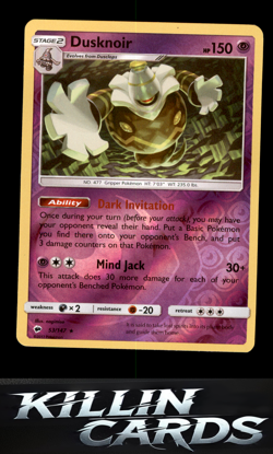 Reverse Holofoil Dusknoir 53/147 Pokemon Holo Rare SM - Burning Shadows Card NM - Image 1