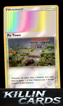 Reverse Holofoil Po Town 121/147 Pokemon Uncommon SM - Burning Shadows Card NM - Image 1