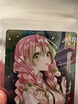Mitsuri Kanroji Demon Slayer SSR Waifu Holo Foil Anime Trading Card - Image 2