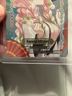 Mitsuri Kanroji Demon Slayer SSR Waifu Holo Foil Anime Trading Card - Image 3