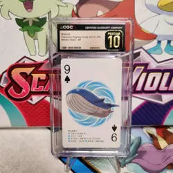 CGC 10 Pristine Wailord 9 of Spades - 2012 White Kyurem Pokemon Poker Deck Card - Image 1