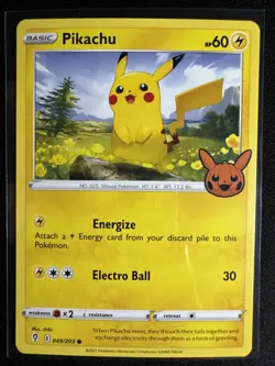 Pikachu Trick or Trade BOOster #049/203 Promo Pokemon Card 2022 NM - Image 1