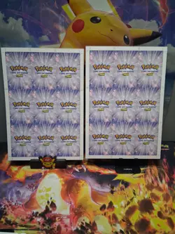 Pokemon 2024 Card Database Attacks Kanto Red & Green Holo Uncut Sheet Peru - Image 2