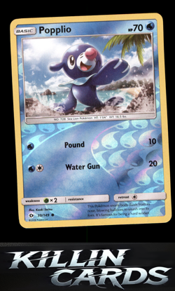Reverse Holofoil Popplio 39/149 Pokemon Common SM Base Set Card NM - Image 1