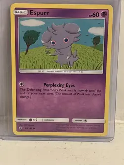 Pokemon Trading Card Game 2017 Espurr 60HP Card 59/147 - Image 1