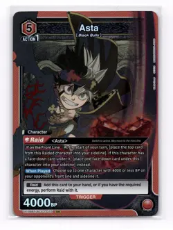 Asta Union Rare Black Clover UE08BT/BCV-1-075 Union Arena Card - Image 1