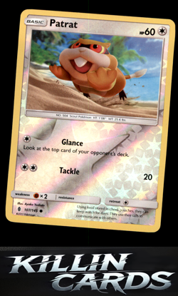 Reverse Holofoil Patrat 107/145 Pokemon Common SM - Guardians Rising Card NM - Image 1