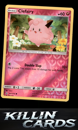 Reverse Holofoil Clefairy 132/214 Pokemon Common SM - Unbroken Bonds Card NM - Image 1