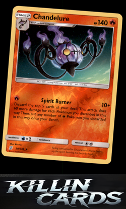 Reverse Holofoil Chandelure 30/236 Pokemon Holo Rare SM - Unified Minds Card NM - Image 1