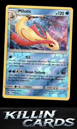 Reverse Holofoil Milotic 27/111 Pokemon Holo Rare SM - Crimson Invasion Card NM - Image 1