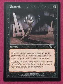 Magic The Gathering URZA'S LEGACY UNEARTH black card MTG - Image 1