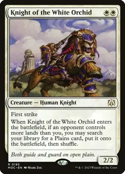 MTG - Knight of the White Orchid - Commander 2020(c20) #93,rare - Image 1