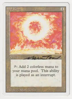 Signed Sol Ring MP Revised Edition Artist Mark Tedin 1994 MTG Magic Vintage EDH! - Image 1
