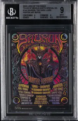 2023 MTG TALES OF MIDDLE-EARTH SC #744 SAURON, THE DARK LORD BGS 9 - Image 1