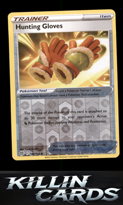 Reverse Holofoil Hunting Gloves 142/172 Pokemon Uncommon SWSH09: Brilliant Stars - Image 1