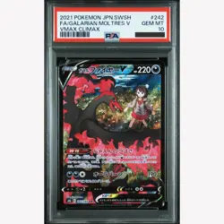 PSA 10 GALARIAN MOLTRES V 242/184 VMAX CLIMAX S8b 2021 POKEMON JAPANESE GEM MINT - Image 1