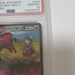 PSA 10 GALARIAN MOLTRES V 242/184 VMAX CLIMAX S8b 2021 POKEMON JAPANESE GEM MINT - Image 5