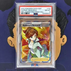 PSA 8 NEAR MINT 2022 Pokemon Premium PROFESSOR'S RESEARCH JUNIPER #152 BSP Promo - Image 2
