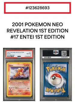 Entei 17/64 - 2001 Pokemon Neo Revelation 1st Edition - PSA 8 RC22 - Image 1