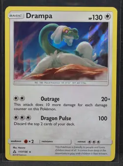 Drampa #117/156 SM - Ultra Prism Holo Rare Pokemon - NM - Image 1