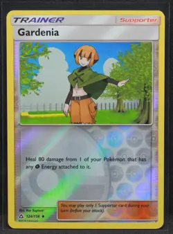 Gardenia #124/156 SM - Ultra Prism Reverse Holo Uncommon Pokemon - NM - Image 1