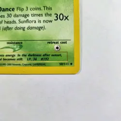 Sunflora 50/111 - Uncommon - Pokemon TCG - Neo Genesis - 1st Edition - LP - Image 3