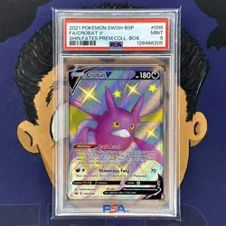 PSA 9 MINT 2021 Pokemon Shining Fates CROBAT V #098 Full Art Shiny Promo - Image 2