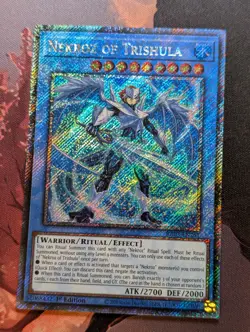 Nekroz of Trishula RA03-EN261 Platinum Secret Rare 1st Edition YuGiOh TCG Card - Image 1