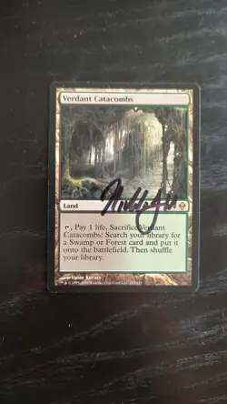 Verdant Catacombs Zendikar Regular Signed By Richard Garfield MTG Creator - Image 1